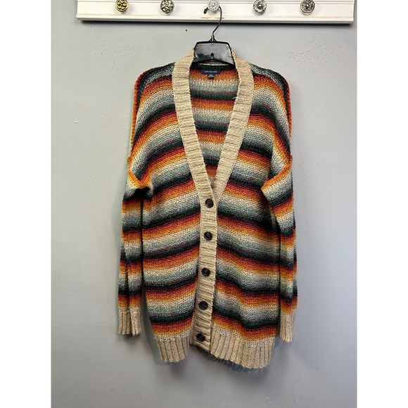 American Eagle Outfitters Sweaters - American Eagle Cardigan Women XS/S Multicolor Striped Oversized Knit Button